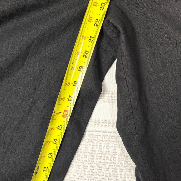 DKNY Pure Black Wide Leg Capri Pants with Pockets Size M - Picture 5 of 9